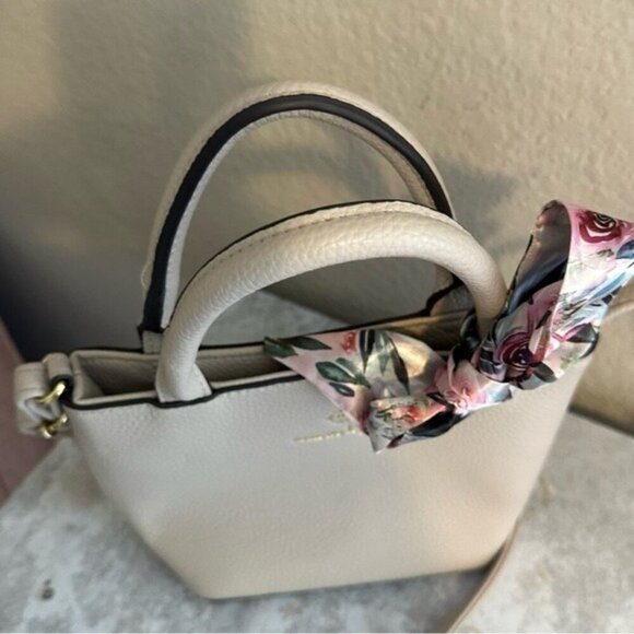 Nanette Lepore Mini Satchel Handbag with Floral Accent Scarf - Picture 5 of 9